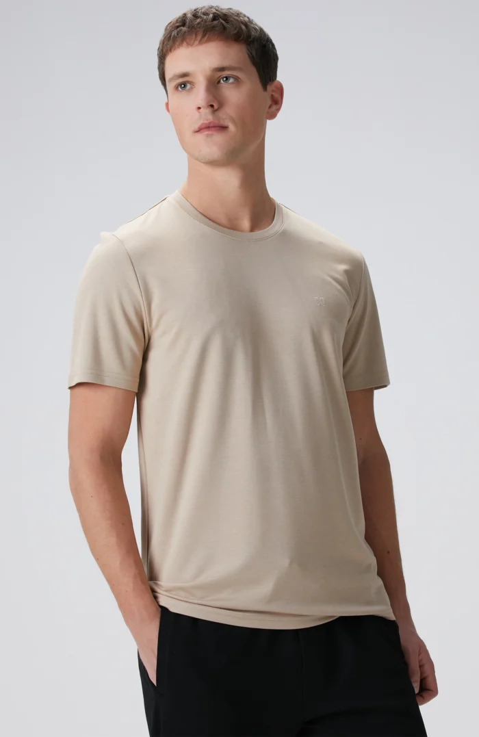 Bisiklet Yaka Bej T-Shirt Erkek - Görsel 2
