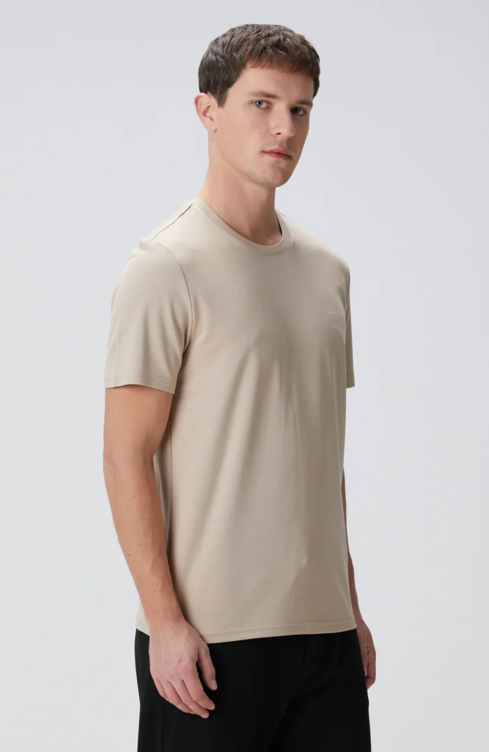 Bisiklet Yaka Bej T-Shirt Erkek - Görsel 4