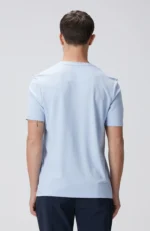 Bisiklet Yaka Açık Mavi T-Shirt Erkek - Görsel 2