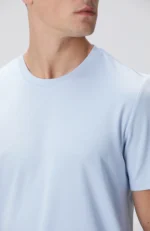 Bisiklet Yaka Açık Mavi T-Shirt Erkek - Görsel 3