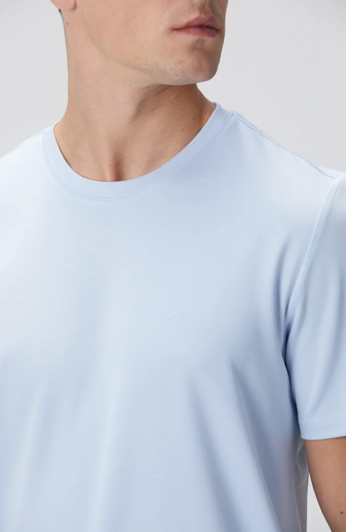 Bisiklet Yaka Açık Mavi T-Shirt Erkek - Görsel 3