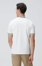 Kırık Beyaz Polo Yaka Örme T-Shirt - Görsel 2