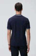 Polo Yaka Örme T-Shirt Siyah Erkek - Görsel 4