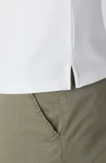 Kırık Beyaz Polo Yaka Örme T-Shirt - Görsel 9