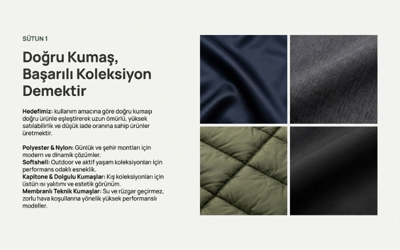 Taşkın Moda Mont Üretiminde Hangi Kumaşları Kullanır