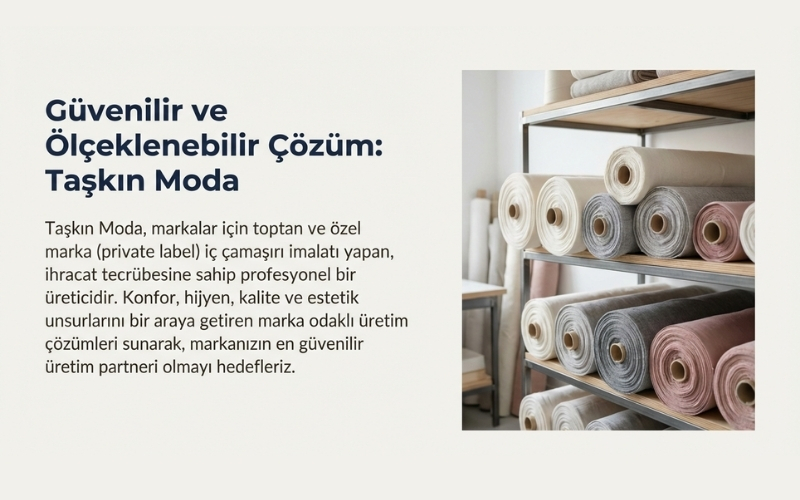 Taşkın Moda ile Güvenilir ve Ölçeklenebilir Üretim