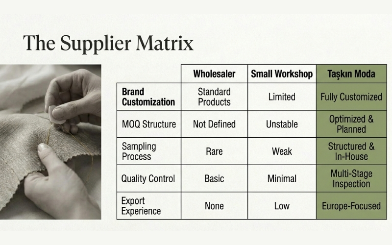 Comparison Table: Supplier Matrix