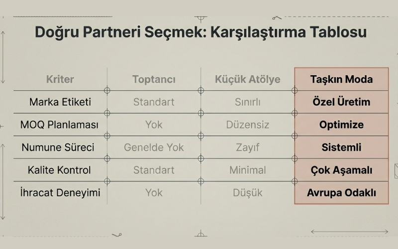Doğru Üreticiyi Seçmek: Karşılaştırma Tablosu