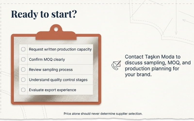 Reliable women’s clothing manufacturer in Turkey