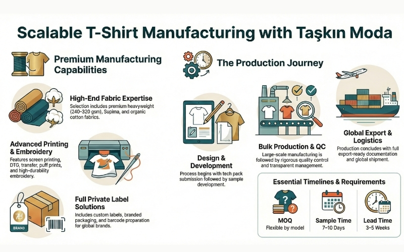 T-shirt manufacturer in Turkey