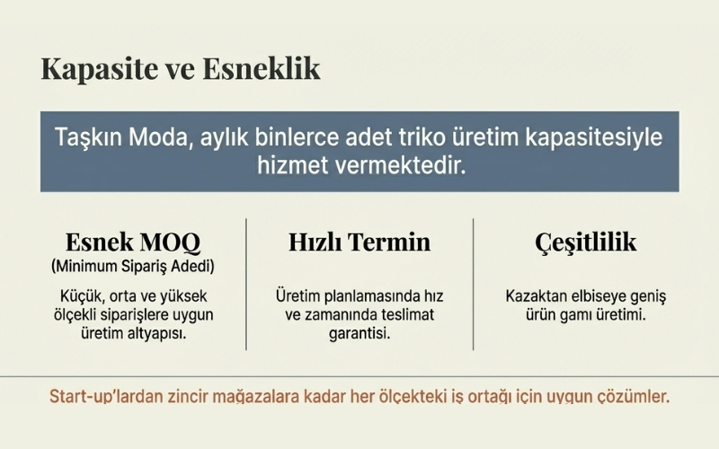Triko Üretim Kapasitesi ve Esnek MOQ Avantajı