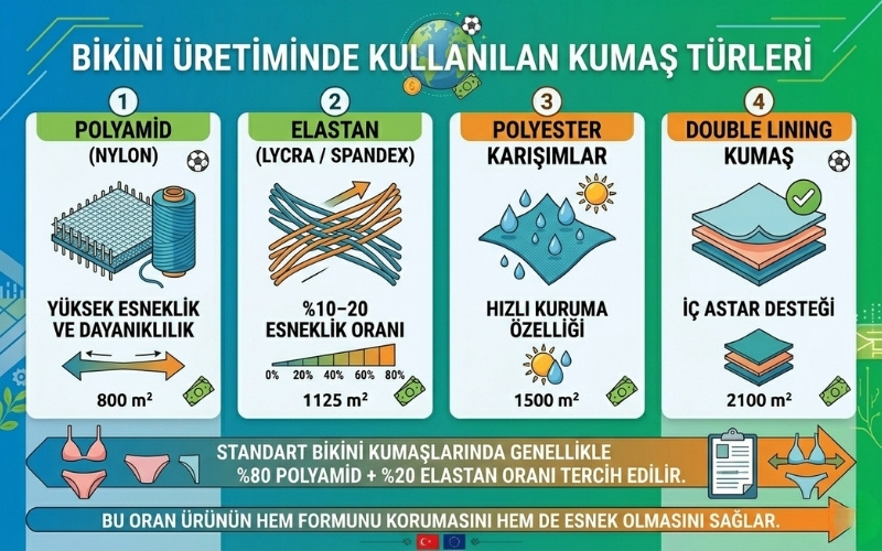 Bikini Üretiminde Kullanılan Kumaş Türleri