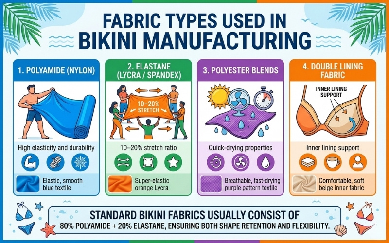 Fabric Types Used in Bikini Manufacturing