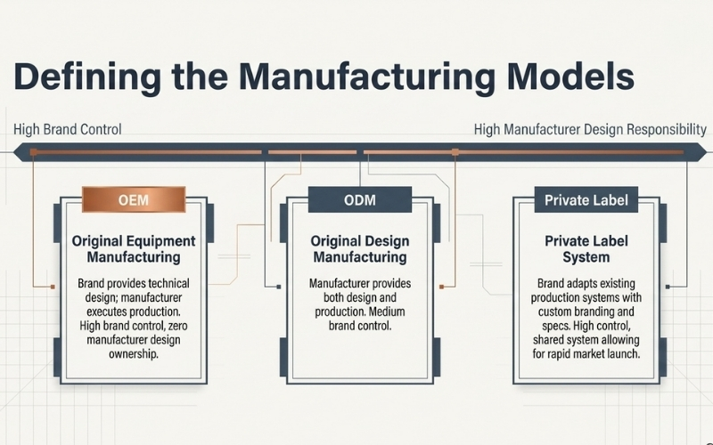 Clothing Manufacturing Models OEM, ODM and Private Label Explained
