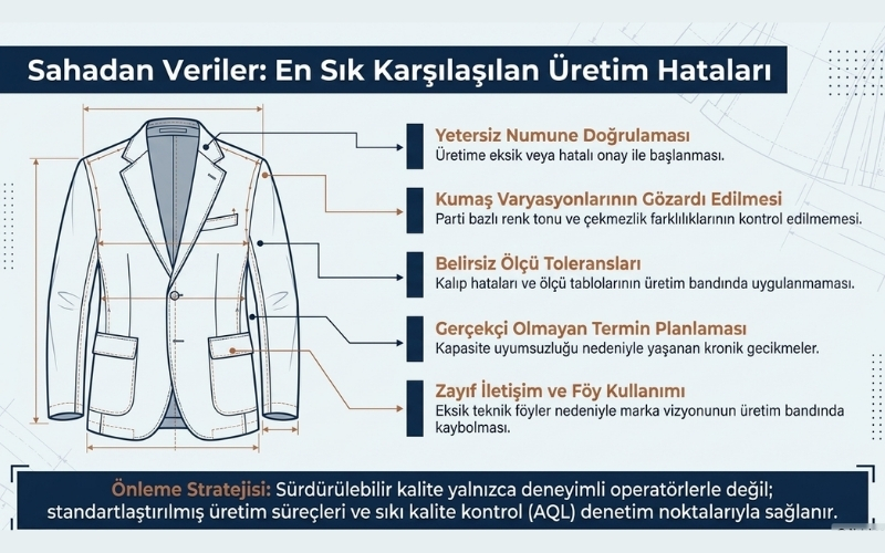 Sahada En Sık Karşılaşılan Hazır Giyim Üreticileri Üretim Hataları Nelerdir