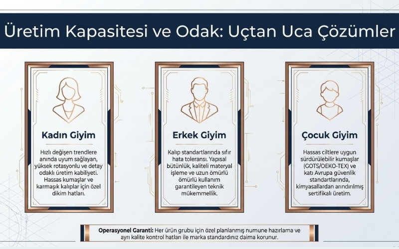 kadın giyim erkek giyim çocuk giyim üretimi
